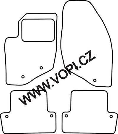 Textil-Autoteppiche Volvo S60 2000 - 08/2010 Carfit (5014)